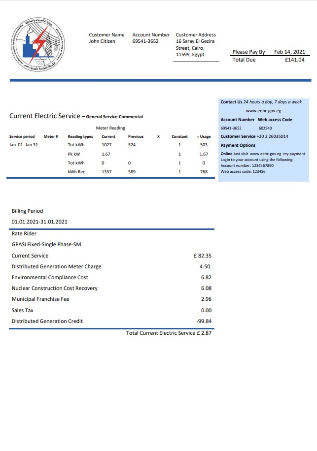  Minol USA business utility bill 